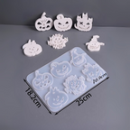6 in 1 Halloween Pumpkin Silicone Resin Mold