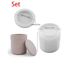 Heart Embossed Candle Jar Mold Set