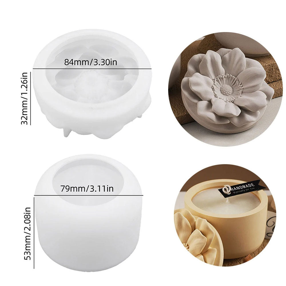Floral Candle Cup Silicone Mold