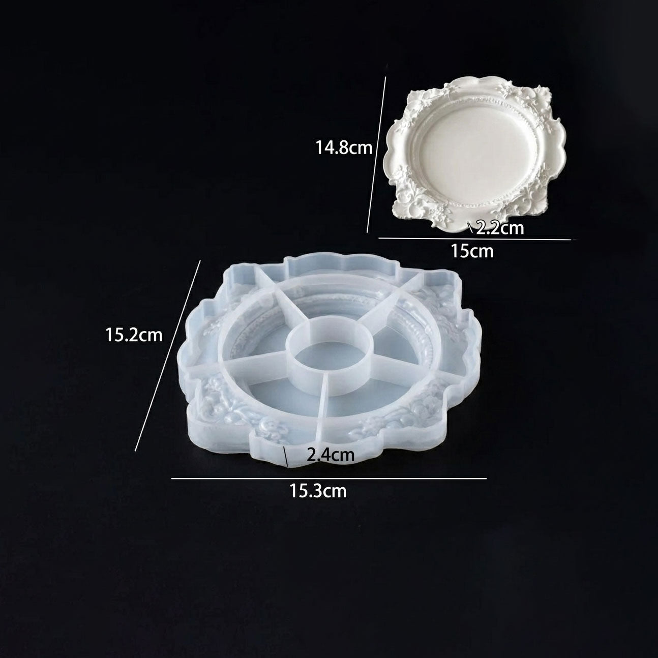 Barossi Cartouche Tray Silicone Mold Large