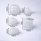 5-Piece Sweet Rose Bear Candle Mold Set