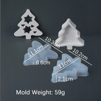 Christmas Tree Silhouette Lamp Silicone Mold Snowflake Set