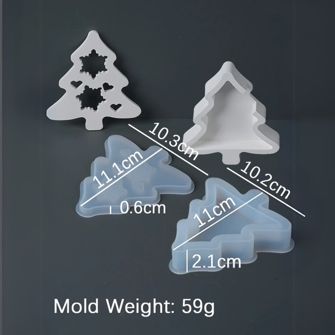 Christmas Tree Silhouette Lamp Silicone Mold.