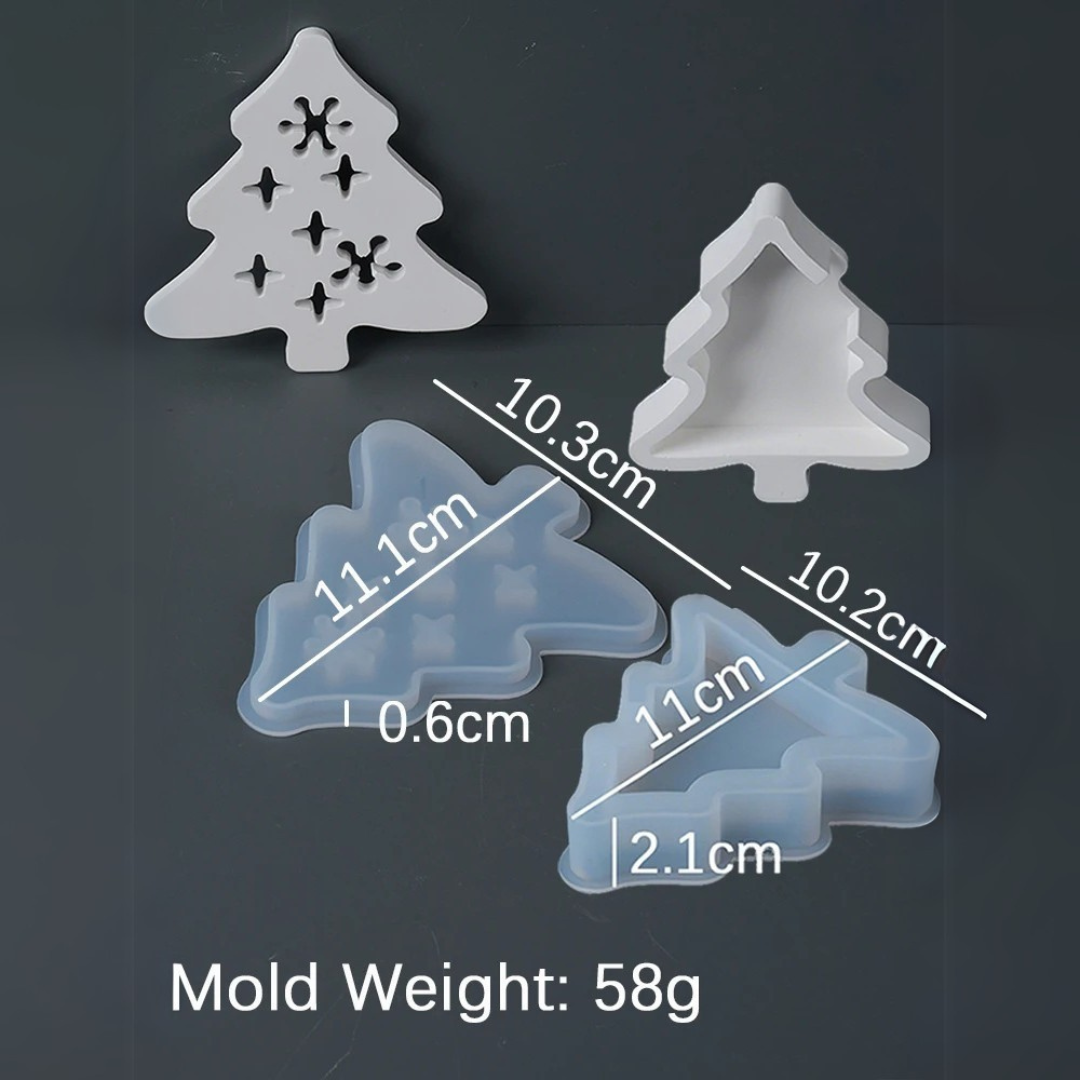 Christmas Tree Silhouette Lamp Silicone Mold.