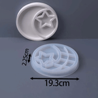 Round Moon Star Tray Silicone Mold